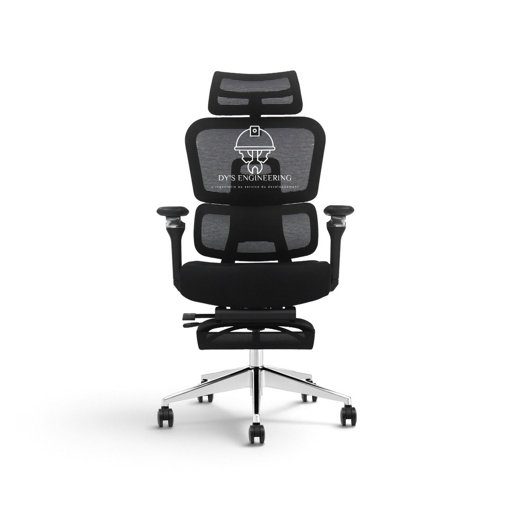 Fauteuil directeur / agent en tissu noir